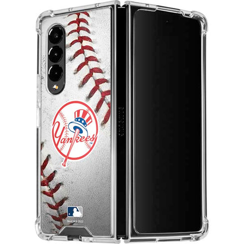 MLB New York Yankees Game Ball Galaxy Z Fold4 5G Clear Case